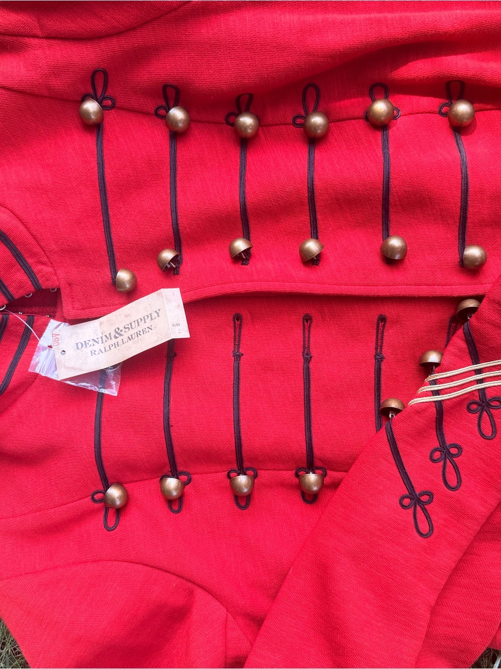 NWT Ralph Lauren Denim & Supply Red Military Officer Band Jacket XL - Picture 5 of 5